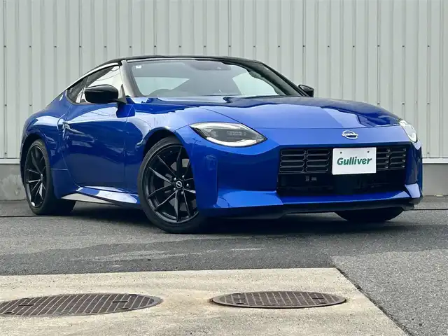 日産 フェアレディ Ｚ バージョンST 山形県 2024(令6)年 0.2万km 青 衝突被害軽減システム/純正リアエアロ/純正メモリナビ/　　【BT　フルセグ　USB】/バックカメラ/レーダークルーズコントロール/LEDオートライト/ハーフレザーシート/シートヒーター/純正19インチアルミホイール/パーキングアシスト/コーナーセンサー/ドライブレコーダー/パドルシフト/ブラインドスポットモニター/ステアリングスイッチ/インテリジェントキー×2/ETC2.0
