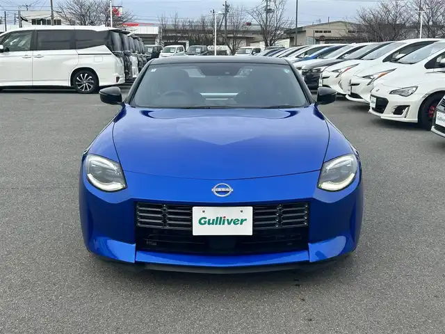 日産 フェアレディ Ｚ バージョンST 山形県 2024(令6)年 0.2万km 青 衝突被害軽減システム/純正リアエアロ/純正メモリナビ/　　【BT　フルセグ　USB】/バックカメラ/レーダークルーズコントロール/LEDオートライト/ハーフレザーシート/シートヒーター/純正19インチアルミホイール/パーキングアシスト/コーナーセンサー/ドライブレコーダー/パドルシフト/ブラインドスポットモニター/ステアリングスイッチ/インテリジェントキー×2/ETC2.0