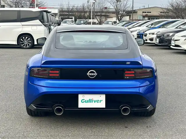 日産 フェアレディ Ｚ バージョンST 山形県 2024(令6)年 0.2万km 青 衝突被害軽減システム/純正リアエアロ/純正メモリナビ/　　【BT　フルセグ　USB】/バックカメラ/レーダークルーズコントロール/LEDオートライト/ハーフレザーシート/シートヒーター/純正19インチアルミホイール/パーキングアシスト/コーナーセンサー/ドライブレコーダー/パドルシフト/ブラインドスポットモニター/ステアリングスイッチ/インテリジェントキー×2/ETC2.0