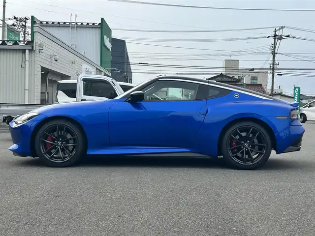 日産 フェアレディ Ｚ バージョンST 山形県 2024(令6)年 0.2万km 青 衝突被害軽減システム/純正リアエアロ/純正メモリナビ/　　【BT　フルセグ　USB】/バックカメラ/レーダークルーズコントロール/LEDオートライト/ハーフレザーシート/シートヒーター/純正19インチアルミホイール/パーキングアシスト/コーナーセンサー/ドライブレコーダー/パドルシフト/ブラインドスポットモニター/ステアリングスイッチ/インテリジェントキー×2/ETC2.0