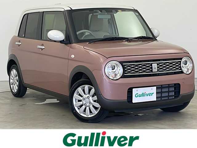 スズキ ラパン X 秋田県 2023(令5)年 0.7万km テラコッタピンクメタリック/ソフトベージュ 2トーン 4WD/スズキセーフティサポート　/レーンキープアシスト　/横滑り防止装置　/クリアランスソナー　/アイドリングストップ/前席シートヒーター　/ＬＥＤヘッドライト　/スマートキー　/スペアキー　/ＵＳＢ入力端子/プッシュスタート/取扱説明書/保証書