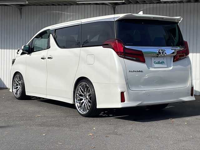 トヨタ アルファード S 長野県 2018(平30)年 1.7万km ホワイトパールクリスタルシャイン トヨタセーフティセンス/アルパイン11型ナビフルセグＴＶ/アルパイン12.8型フリップモニター/両側パワースライドドア/社外21インチアルミ/ブリッツ車高調/バックカメラ/ＥＴＣ/ブラックレザー調シートカバー/前後コーナーセンサー/保証書/スペアキー