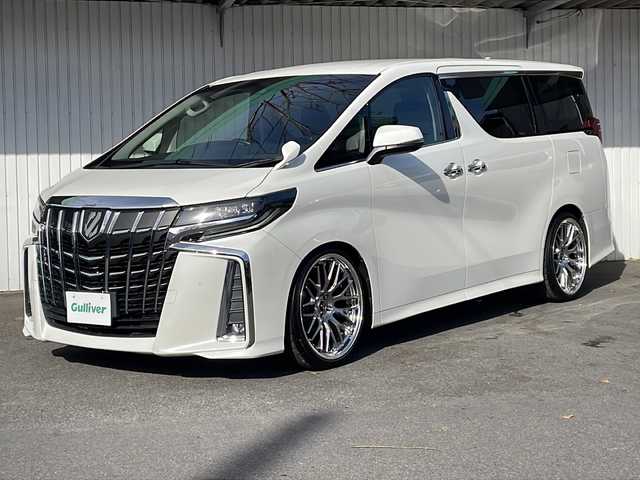 トヨタ アルファード S 長野県 2018(平30)年 1.7万km ホワイトパールクリスタルシャイン トヨタセーフティセンス/アルパイン11型ナビフルセグＴＶ/アルパイン12.8型フリップモニター/両側パワースライドドア/社外21インチアルミ/ブリッツ車高調/バックカメラ/ＥＴＣ/ブラックレザー調シートカバー/前後コーナーセンサー/保証書/スペアキー