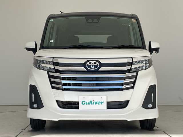 トヨタ ルーミー カスタムG－T 愛知県 2025(令7)年 0.1千km ブラックマイカメタリック/パールホワイト2トーン 登録済未使用車/純正9型ディスプレイオーディオ　ナビ機能なし/全方位カメラ/両側パワースライドドア/レーダークルーズコントロール/バックカメラ/コーナーセンサー/LEDヘッドライト/純正アルミホイール/オートマチックハイビーム/衝突軽減システム/フルセグ/Bluetooth/ステアリングスイッチ/スマートキー/プッシュスタート