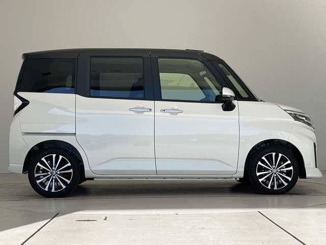 トヨタ ルーミー カスタムG－T 愛知県 2025(令7)年 0.1千km ブラックマイカメタリック/パールホワイト2トーン 登録済未使用車/純正9型ディスプレイオーディオ　ナビ機能なし/全方位カメラ/両側パワースライドドア/レーダークルーズコントロール/バックカメラ/コーナーセンサー/LEDヘッドライト/純正アルミホイール/オートマチックハイビーム/衝突軽減システム/フルセグ/Bluetooth/ステアリングスイッチ/スマートキー/プッシュスタート