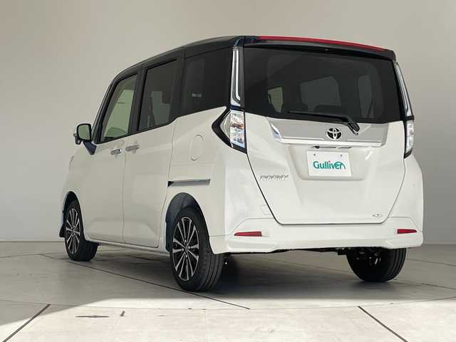 トヨタ ルーミー カスタムG－T 愛知県 2025(令7)年 0.1千km ブラックマイカメタリック/パールホワイト2トーン 登録済未使用車/純正9型ディスプレイオーディオ　ナビ機能なし/全方位カメラ/両側パワースライドドア/レーダークルーズコントロール/バックカメラ/コーナーセンサー/LEDヘッドライト/純正アルミホイール/オートマチックハイビーム/衝突軽減システム/フルセグ/Bluetooth/ステアリングスイッチ/スマートキー/プッシュスタート