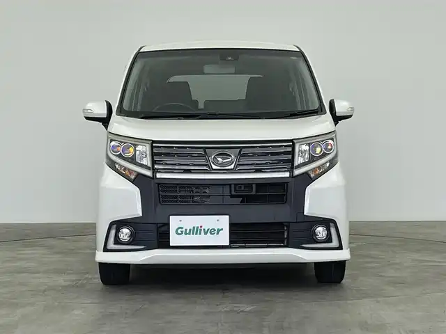 ダイハツ ムーヴ カスタム RS ハイパー SAⅡ 群馬県 2015(平27)年 4.8万km パールホワイトⅢ 純正８インチナビ　衝突軽減ブレーキ　フルセグ　Ｂｌｕｅｔｏｏｔｈ　ＬＥＤヘッドライト　オートライト　スマートキー　純正アルミホイール１５インチ　ハーフレザーシート　プッシュスタート　横滑り防止装置