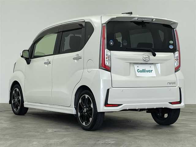 ダイハツ ムーヴ カスタム RS ハイパー SAⅡ 群馬県 2015(平27)年 4.8万km パールホワイトⅢ 純正８インチナビ　衝突軽減ブレーキ　フルセグ　Ｂｌｕｅｔｏｏｔｈ　ＬＥＤヘッドライト　オートライト　スマートキー　純正アルミホイール１５インチ　ハーフレザーシート　プッシュスタート　横滑り防止装置