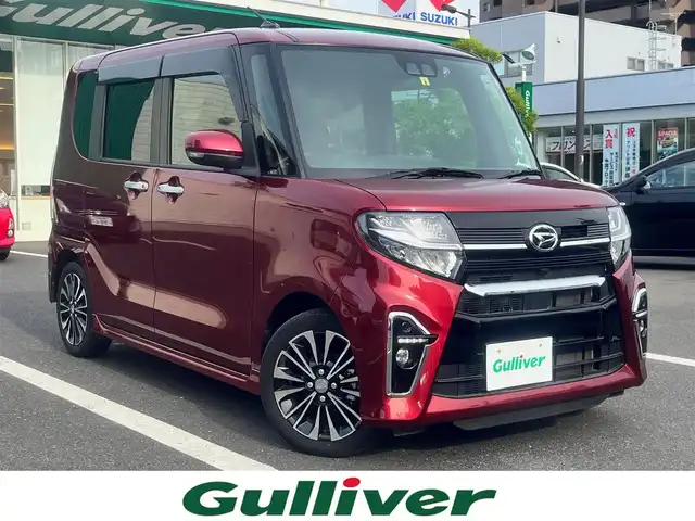 ダイハツ タント カスタム RS 島根県 2021(令3)年 3.9万km ファイアークォーツレッドM 純正メモリーナビ/ワンセグTV/DVD再生/Bluetoothオーディオ/バックカメラ /ビルトインETC /両側パワースライドドア/ハーフレザーシート/前席シートヒーター/衝突軽減ブレーキ/クルーズコントロール/スマートキー/プッシュスタート/純正LEDヘッドライト /純正15インチアルミホイール