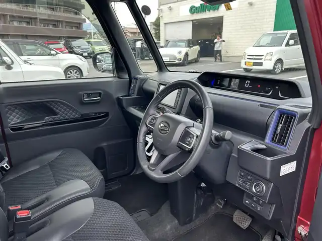 ダイハツ タント カスタム RS 島根県 2021(令3)年 3.9万km ファイアークォーツレッドM 純正メモリーナビ/ワンセグTV/DVD再生/Bluetoothオーディオ/バックカメラ /ビルトインETC /両側パワースライドドア/ハーフレザーシート/前席シートヒーター/衝突軽減ブレーキ/クルーズコントロール/スマートキー/プッシュスタート/純正LEDヘッドライト /純正15インチアルミホイール
