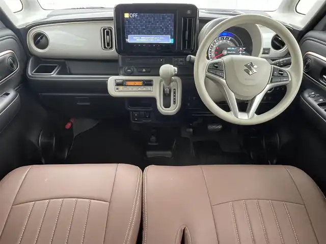 スズキ ワゴンＲ スマイル HYBRID X 茨城県 2022(令4)年 2.8万km ピュアホワイトP 純正ナビ/全方位カメラ/フルセグ/HUD/衝突被害軽減ブレーキ/車線逸脱抑制装置/レーダークルーズコントロール/オートマチックハイビーム/クリアランスソナー/両側電動スライドドア/ETC/シートヒーター/革調シートカバー/LEDヘッドライト/スマートキー