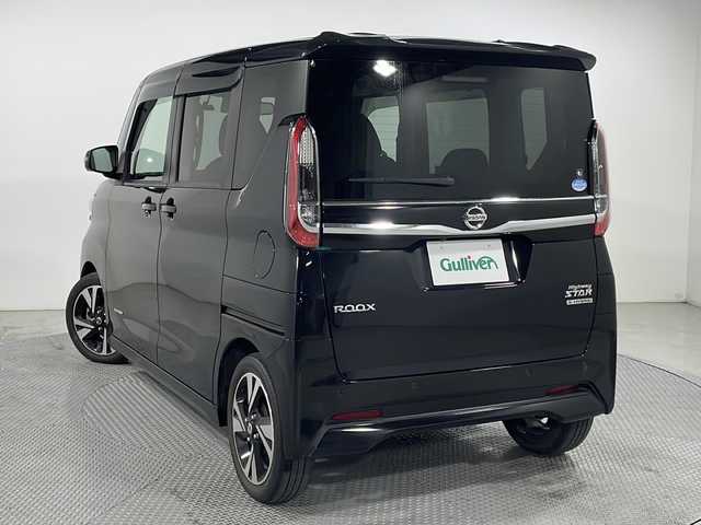 日産 ルークス HWS Gターボ プロパイロットED 広島県 2020(令2)年 4.7万km ブラック 純正９型ナビ/アラウンドビューモニター/レーダークルーズコントロール/両側パワースライドドア/オートマチックハイビーム/ドラレコ/コーナーセンサー/踏み間違い防止/衝突軽減/レーンキープ/フォグランプ/LEDヘッドライト/ETC/純正15インチアルミホイール(165/55/R15)/エアバッグ(運転席/助手席/サイド/カーテン)