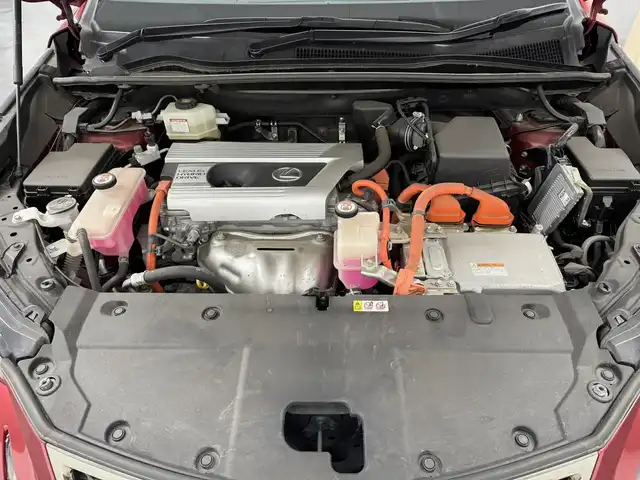 レクサス ＮＸ 300h Fスポーツ 三重県 2019(平31)年 5.3万km レッドマイカクリスタルシャイン ハイブリッド/FF/MTモード付フロアCVT/純正 10.3インチナビ/（AM/FM/CD/DVD/SDREC/SD/USB/Bluetooth/Miracast/AUX/TV）/【OP】パノラミックビューモニター/ドライブレコーダー 前方/ビルトインETC2.0/LEXUS Safety System＋/●プリクラッシュセーフティ/●レーンディパーチャーアラート/●アダプティブハイビームシステム/●レーダークルコン（全車速追従機能付）/・【OP】ブラインドスポットモニター＆リヤクロストラフィックアラート/・【OP】パーキングサポートブレーキ（静止物）/・タイヤ空気圧警告ディスプレイ表示/など/装備/・【OP】ムーンルーフ/・【OP】3眼LEDヘッドランプ/・【OP】本アルミオーナメントパネル（名栗調仕上げ・シルバー）/・ハンズフリーパワーバックドア/・Fスポーツ用本革スポーツシート（内装色：フレアレッド）/・シートヒーター＆ベンチレーション（D/N）/・ステアリングヒーター/・8wayパワーシート（Dランバーサポート付/N）/・AC100Vコンセント（100W）/・左右独立オートエアコン/・電子パーキングブレーキ＆ブレーキホールド/・純正18inAW/・保/取/ナビ取/・スマートキーx2/など