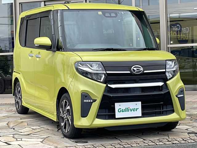ダイハツ タント カスタム X 静岡県 2019(令1)年 5.6万km マスタードイエローマイカメタリック 社外ナビ(カロッツェリア)/・SD/・AM/・FM/・Bluetooth/・フルセグTV/主要装備/・スマートアシスト/・先行車発進お知らせ/・衝突警報/・車線逸脱警報/・ステアリングアシスト/・標識認識機能/・両側パワスラ/・ＬＥＤヘッドライト/・運転席ロングスライド/・横滑り防止装置/・コーナーセンサー/・ＥＴＣ/・サイドカーテンエアバッグ/・社外ナビ/・ドライブレコーダー/・アイドリングストップ