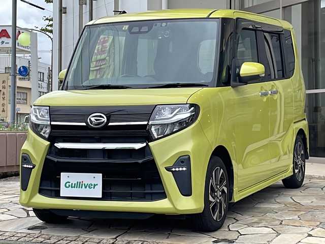 ダイハツ タント カスタム X 静岡県 2019(令1)年 5.6万km マスタードイエローマイカメタリック 社外ナビ(カロッツェリア)/・SD/・AM/・FM/・Bluetooth/・フルセグTV/主要装備/・スマートアシスト/・先行車発進お知らせ/・衝突警報/・車線逸脱警報/・ステアリングアシスト/・標識認識機能/・両側パワスラ/・ＬＥＤヘッドライト/・運転席ロングスライド/・横滑り防止装置/・コーナーセンサー/・ＥＴＣ/・サイドカーテンエアバッグ/・社外ナビ/・ドライブレコーダー/・アイドリングストップ