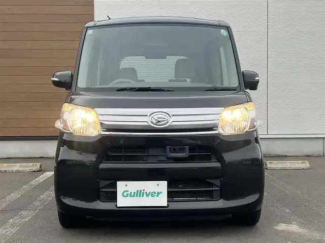 ダイハツ タント G SA 秋田県 2013(平25)年 11.5万km ブラックマイカメタリック ４WD/両側パワースライドドア/純正メモリナビ（DVD/CD再生可能）/フルセグ/バックカメラ/社外１４インチアルミ（冬タイヤ装着）/スマートキー/アイドリングストップ/プッシュスタート/ステアリングスイッチ/純正フロアマット/純正ドアバイザー/オートライト/オートエアコン/パワーステアリング/パワーウィンドウ/ヘッドライトレベライザー/横滑り防止/盗難防止装置/寒冷地仕様/電動格納ウィンカーミラー/保証書/取扱説明書/記録簿/スペアキー×１