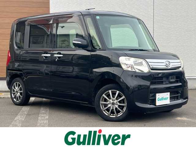 ダイハツ タント G SA 秋田県 2013(平25)年 11.5万km ブラックマイカメタリック ４WD/両側パワースライドドア/純正メモリナビ（DVD/CD再生可能）/フルセグ/バックカメラ/社外１４インチアルミ（冬タイヤ装着）/スマートキー/アイドリングストップ/プッシュスタート/ステアリングスイッチ/純正フロアマット/純正ドアバイザー/オートライト/オートエアコン/パワーステアリング/パワーウィンドウ/ヘッドライトレベライザー/横滑り防止/盗難防止装置/寒冷地仕様/電動格納ウィンカーミラー/保証書/取扱説明書/記録簿/スペアキー×１