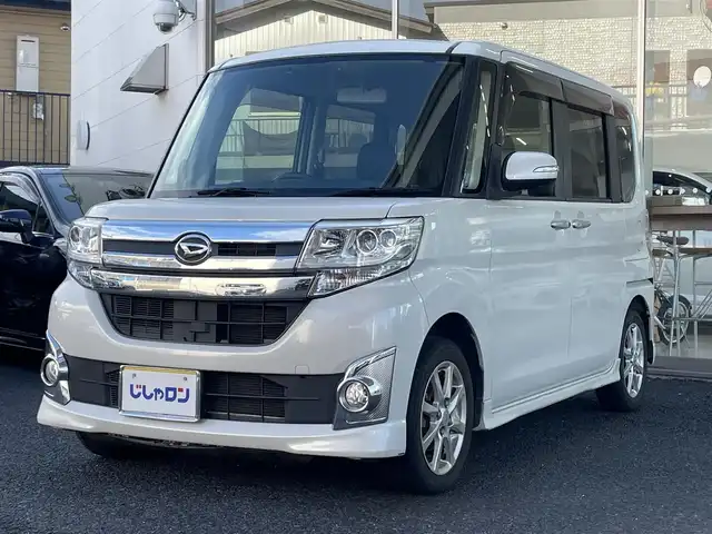 ダイハツ タント カスタム X 岐阜県 2015(平27)年 9.3万km パールホワイトⅢ (株)IDOMが運営する【じしゃロン多治見店】の自社ローン専用車両になります。こちらは現金またはオートローンご利用時の価格です。自社ローンご希望の方は別途その旨お申付け下さい。/純正ナビ/（Bluetooth・CD・DVD・USB・フルセグTV）/バックカメラ/ETC/プッシュスタート/片側パワースライドドア/LED/アイドリングストップ