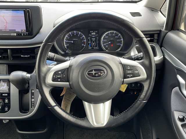 スバル ステラ カスタム RS スマートアシスト 道東・釧路十勝 2015(平27)年 9.6万km ファイアークォーツレッドM 4WD/ターボ/社外メモリナビ　AVIC-RZ09/　(CD/DVD/Bluetooth)/フルセグTV/衝突軽減ブレーキ/横滑り防止機能/ETC/スマートキー/プッシュスタート/エコアイドル/LEDヘッドライト/LEDフォグランプ/15インチアルミ