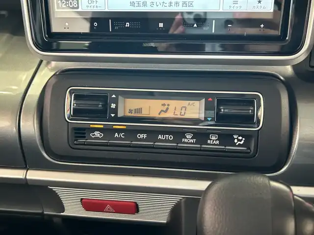 スズキ スペーシア ギア HYBRID XZ 埼玉県 2019(平31)年 4.9万km フェニックスレッドパール/ガンメタリック2トーンルーフ 衝突軽減システム/8インチナビ/　　CD/DVD/BT/フルセグTV/バックカメラ/両側パワースライドドア/LEDヘッドライト/オートマチックハイビーム/シートヒーター/ルーフレール/ドライブレコーダー/ステアリングスイッチ/プッシュスタート/ETC/禁煙車