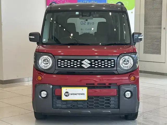 スズキ スペーシア ギア HYBRID XZ 埼玉県 2019(平31)年 4.9万km フェニックスレッドパール/ガンメタリック2トーンルーフ 衝突軽減システム/8インチナビ/　　CD/DVD/BT/フルセグTV/バックカメラ/両側パワースライドドア/LEDヘッドライト/オートマチックハイビーム/シートヒーター/ルーフレール/ドライブレコーダー/ステアリングスイッチ/プッシュスタート/ETC/禁煙車