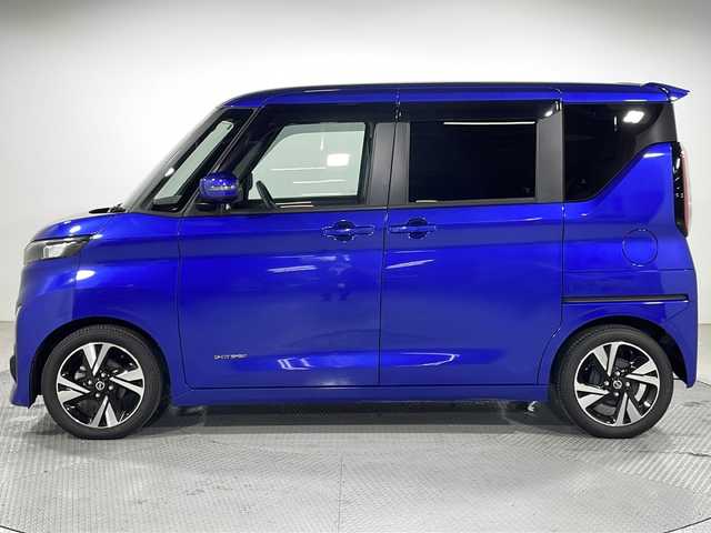 日産 ルークス HWS Gターボ プロパイロットED 広島県 2021(令3)年 3.7万km アトランティックブルー 禁煙/純正９型ナビ(MM320D-L)/アラウンドビューモニター/レーダークルーズコントロール/ハンズフリー機能付両側パワースライドドア/ホールド機能付電動パーキングブレーキ/アダブティブヘッドライト/ドラレコ/ＥＴＣ/衝突軽減/レーンキープ/オートマチックハイビーム/踏み間違い防止/コーナーセンサー/ＬＥＤヘッドライト/フォグランプ/純正15インチアルミホイール(165/55/R15)/エアバッグ(運転席/助手/サイド/カーテン)