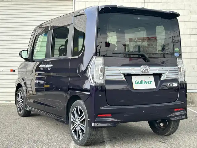 ダイハツ タント カスタム RS トップED SA Ⅲ 新潟県 2018(平30)年 2.2万km ナイトシャドーパープルクリスタルM 純正ナビ【BT/フルセグTV/FM・AM】/ワンオーナー/アイドリングストップ/衝突軽減/バックカメラ/ハーフレザーシート/D席シートヒーター/両側パワースライドドア/コーナーセンサー/ドライブレコーダー/ETC/革巻きステアリング/ステアリングスイッチ/後席窓シェード/純正アルミホイール/純正フロアマット/オートライト/LEDヘッドライト/フォグランプ/横滑り防止/プッシュスタート/スマートキー