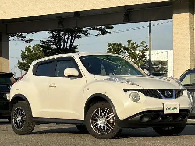 日産 ジューク 15RS タイプV 宮城県 2014(平26)年 6.9万km ブリリアントホワイトパール 純正ディーラーオプションナビ/フルセグTV/FM・AM/CD・DVD/SD/Bluetooth/ipod/USB//HDMI/AUX/BLONKS製アルミホイール16インチ/KENWOOD製ドラレコ前/純正フロアマット/ETC/バックカメラ/横滑り防止/リモコンキー/ハロゲンランプ