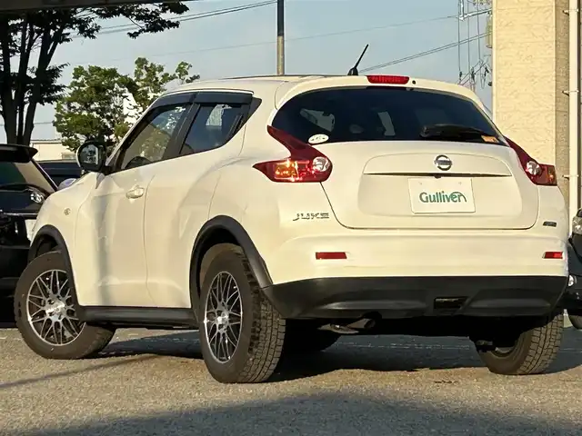 日産 ジューク 15RS タイプV 宮城県 2014(平26)年 6.9万km ブリリアントホワイトパール 純正ディーラーオプションナビ/フルセグTV/FM・AM/CD・DVD/SD/Bluetooth/ipod/USB//HDMI/AUX/BLONKS製アルミホイール16インチ/KENWOOD製ドラレコ前/純正フロアマット/ETC/バックカメラ/横滑り防止/リモコンキー/ハロゲンランプ