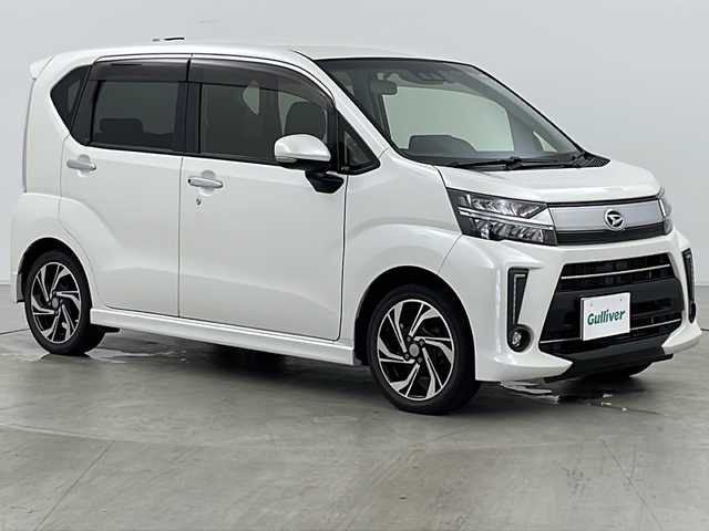 ダイハツ ムーヴ カスタム RS ハイパー SAⅢ 道央・札幌 2017(平29)年 6.8万km パールホワイトⅢ ・4WD/・純正ナビ&CD&DVD&BT&USB&HDMI/・バックカメラ/・純正ドライブレコーダー/・運転席シートヒーター/・LEDヘッドライト/・LEDフォグランプ/・オートマチックハイビーム/・ベンチシート/・スマートキー/・純正14インチAW