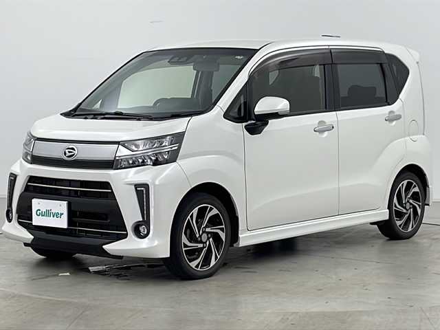 ダイハツ ムーヴ カスタム RS ハイパー SAⅢ 道央・札幌 2017(平29)年 6.8万km パールホワイトⅢ ・4WD/・純正ナビ&CD&DVD&BT&USB&HDMI/・バックカメラ/・純正ドライブレコーダー/・運転席シートヒーター/・LEDヘッドライト/・LEDフォグランプ/・オートマチックハイビーム/・ベンチシート/・スマートキー/・純正14インチAW