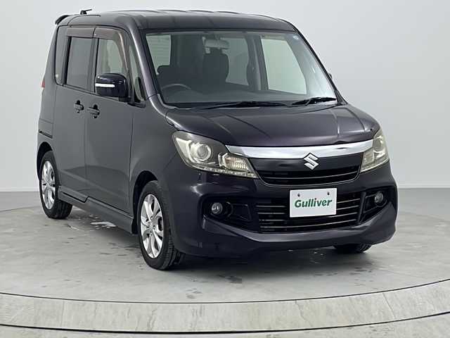 スズキ ソリオ バンディット 熊本県 2013(平25)年 6.7万km ミステリアスバイオレットパール 社外ナビ/フルセグテレビ/CD/DVD/両側パワースライドドア/純正15インチアルミ/ステアリングスイッチ/オートライト/フォグランプ/スマートキー