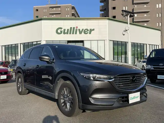 マツダ ＣＸ－８ 25S スマートエディション 長崎県 2020(令2)年 6.6万km マシーングレープレミアムM 全方位カメラ/純正ナビ/衝突軽減ブレーキ/レーンキープアシスト/レーダークルーズコントロール/オートライト/LEDヘッドライト/スペアキー/ブラインドスポットモニター/クリアランスソナー/アイドリングストップ/純正ドライブレコーダー/ETC/新車保証書/取扱説明書