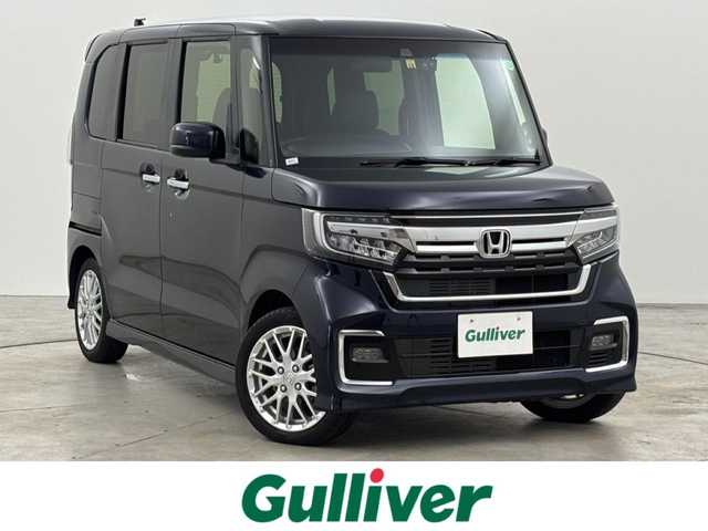 ホンダ Ｎ ＢＯＸ カスタム L ターボ 福岡県 2022(令4)年 1.9万km ミッドナイトブルービームM 純正ナビ／フルセグＴＶ／ＢＴ　/前後ドライブレコーダー　/両側パワースライドドア　/クルーズコントロール/衝突被害軽減システム　/レーンキープ　/コーナーセンサー　/横滑り防止　/シートヒーター　/パドルシフト　/純正１５インチＡＷ　/ＬＥＤ
