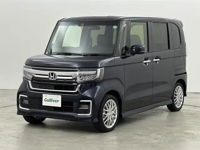 ホンダ Ｎ ＢＯＸ カスタム L ターボ 福岡県 2022(令4)年 1.9万km ミッドナイトブルービームM 純正ナビ／フルセグＴＶ／ＢＴ　/前後ドライブレコーダー　/両側パワースライドドア　/クルーズコントロール/衝突被害軽減システム　/レーンキープ　/コーナーセンサー　/横滑り防止　/シートヒーター　/パドルシフト　/純正１５インチＡＷ　/ＬＥＤ