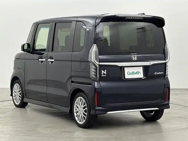 ホンダ Ｎ ＢＯＸ カスタム L ターボ 福岡県 2022(令4)年 1.9万km ミッドナイトブルービームM 純正ナビ／フルセグＴＶ／ＢＴ　/前後ドライブレコーダー　/両側パワースライドドア　/クルーズコントロール/衝突被害軽減システム　/レーンキープ　/コーナーセンサー　/横滑り防止　/シートヒーター　/パドルシフト　/純正１５インチＡＷ　/ＬＥＤ