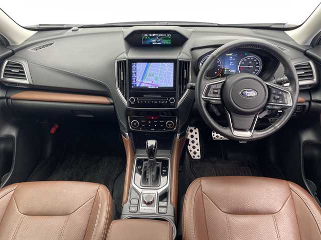 スバル フォレスター ハイブリッド アドバンス 千葉県 2019(平31)年 3.5万km クリスタルホワイトP 純正ナビ/　CD/DVD/Bluetooth/フルセグTV/Apple car play/ダイヤトーンサウンド/サンルーフ/アイサイト/レーダークルーズコントロール/レーンキープアシスト/衝突軽減ブレーキ/クリアランスソナー/ブラインドスポットモニター/ドライバーモニタリングシステム/F/S/Rカメラ/電動パーキング/オートホールド/オートハイビーム/茶革シート/シートヒーター/パワーシート（前席）/メモリーシート（運転席）/ステアリングヒーター/パワーバックドア/デジタルインナーミラー/ルーフレール/ETC/前後ドラレコ/LEDライト/フォグランプ/フロアマット/ドアバイザー