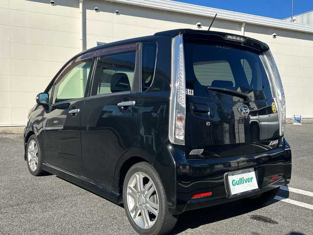 ダイハツ ムーヴ カスタム RS 三重県 2013(平25)年 10.6万km ブラックマイカメタリック 登録時106104km/社外ナビ/（AM/FM/TV/Bluetooth）/フルセグTV/バックカメラ/ETC/オートライト/MOMOステアリング/プッシュスタート/純正アルミ/純正フロアマット