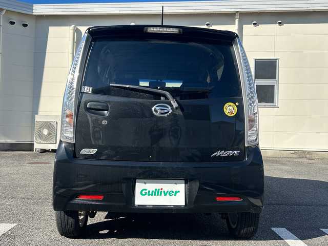 ダイハツ ムーヴ カスタム RS 三重県 2013(平25)年 10.6万km ブラックマイカメタリック 登録時106104km/社外ナビ/（AM/FM/TV/Bluetooth）/フルセグTV/バックカメラ/ETC/オートライト/MOMOステアリング/プッシュスタート/純正アルミ/純正フロアマット