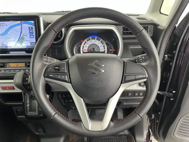 スズキ スペーシア カスタム HYBRID XS 大阪府 2020(令2)年 5.6万km ムーンライトバイオレットPM 社外８インチナビ　バックカメラ　衝突軽減ブレーキ　車線逸脱警報　ハーフレザー　シートヒーター　両側パワースライドドア　前後ドライブレコーダー　純正フロアマット　純正１５インチアルミホイール　オートライト　ＬＥＤ　コーナーセンサー 　