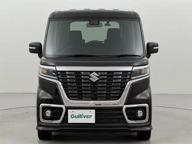 スズキ スペーシア カスタム HYBRID XS 福岡県 2020(令2)年 5.6万km ムーンライトバイオレットPM 純正８型ナビ／フルセグＴＶ　/バックカメラ　/前後ドラレコ　/コーナーセンサー　/衝突軽減ブレーキ　/レーンキープ　/アイドリングストップ　/両側電動スライドドア　/シートヒーター　/ハーフレザーシート　/純正１５インチＡＷ