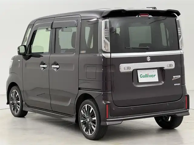 スズキ スペーシア カスタム HYBRID XS 福岡県 2020(令2)年 5.6万km ムーンライトバイオレットPM 純正８型ナビ／フルセグＴＶ　/バックカメラ　/前後ドラレコ　/コーナーセンサー　/衝突軽減ブレーキ　/レーンキープ　/アイドリングストップ　/両側電動スライドドア　/シートヒーター　/ハーフレザーシート　/純正１５インチＡＷ
