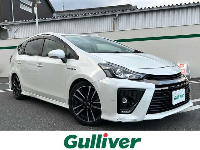 トヨタ プリウス α S ツーリングセレクション G’s 東京都 2015(平27)年 6.1万km ホワイトパールクリスタルシャイン ・純正ナビ（MAZA-X64T）/・ドラレコ/・デジタルインナーミラー/・ビルトインETC/・インパネ/・バックカメラ/・フルセグテレビ/・LEDライト/・純正アルミホイール/・エアバック/・プッシュスタート/・パワーウィンド/・パワーステアリング/・Bluetooth
