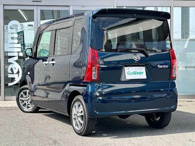 ダイハツ タント X 青森県 2019(令1)年 3.8万km レーザーブルークリスタルシャイン ワンオーナー/衝突被害軽減ブレーキ/LEDヘッドライト/LEDフォグライト/オートライト/全方位カメラ/純正ナビ(ワンセグ/CD/DVD/ラジオ)/前席シートヒーター/コーナーセンサー/スペアキー/ドライブレコーダー(前方)/左側パワースライドドア/横滑り防止装置/電動格納ミラー/プッシュスタート/新車時保証書/取扱説明書/社外14インチAW付き冬タイヤ積込み(155/65/14)