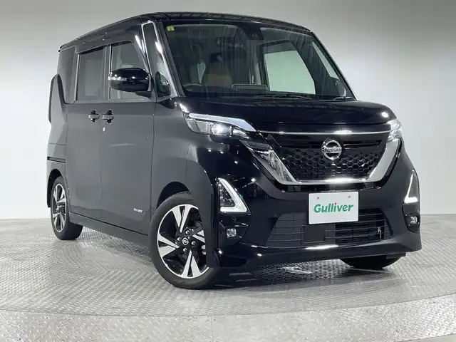 日産 ルークス HWS Gターボ プロパイロットED 神奈川県 2020(令2)年 2.5万km ブラック 純正9型SDナビゲーション【MM319D-L】/AM FM フルセグ Bluetooth CD DVD/アラウンドビューモニター/両側パワースライドドア/プロパイロット/先進安全装備/インテリジェントエマージェンシーブレーキ/踏み間違い衝突防止アシスト/インテリジェントLI/レーンディパーチャーワーニング/前方衝突予測警報/ふらつき警報/標識検知機能/アイドリングストップ/電子パーキング/オートホールド/ハーフレザーシート/ステアリングリモコン/純正フロアマット/LEDヘッドライト/オートライト/オートマチックハイビーム/純正15インチアルミホイル/プッシュスタート/スマートキー
