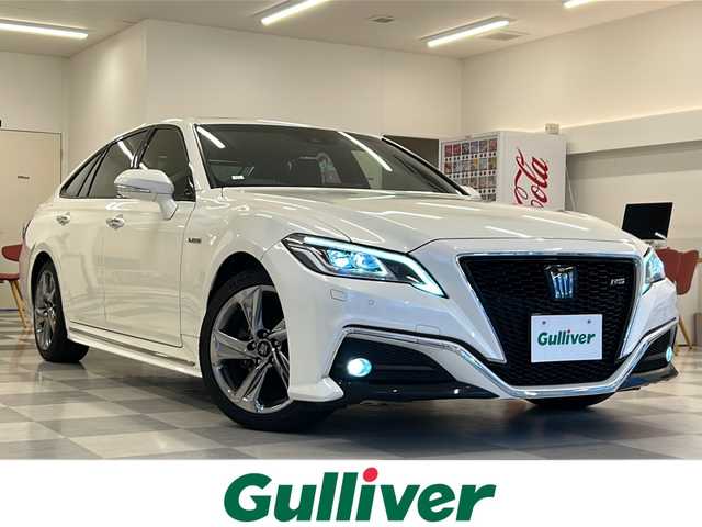 トヨタ クラウン ハイブリッド RS アドバンス 岐阜県 2019(令1)年 7.3万km ホワイトパールクリスタルシャイン サンルーフ/リア電動サンシェード/トヨタセーフティセンス/純正ナビ/Bluetooth/フルセグTV /バックカメラ/レーダークルーズコントロール/ヘッドアップディスプレイ/シートヒーター/ステアリングヒーター/パドルシフト/前席パワーシート/ビルトインETC