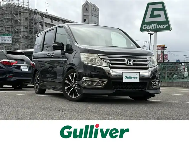 ホンダ ステップワゴン スパーダ Z クールスピリット 大分県 2013(平25)年 6.8万km プレミアムスパークルブラックパール ・8インチGナビ/・フルセグテレビ/・G後席モニター/・両側パワースライド/・パーキングセンサー/・ETC/・ドラレコ前後/・G17AW/・スマートキー