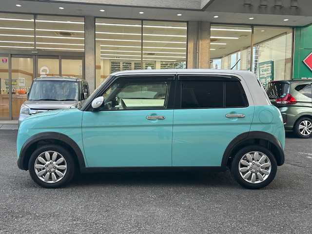 スズキ ラパン X 静岡県 2021(令3)年 3.8万km フレンチミントパールメタリック ワンオーナー/純正8インチナビ/フルセグTV/DVD/CD/SD/MSV/BT/全方位カメラ/衝突軽減ブレーキ/レーンキープアシスト/バックソナー/前席シートヒーター/HIDヘッドライト/純正14インチAW/スマートキー×2/保証書/取扱説明書/ナビ取扱説明書/R4/R5/R6点検記録簿有