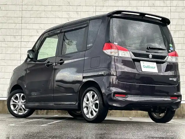 スズキ ソリオ バンディット 新潟県 2013(平25)年 2.8万km ミステリアスバイオレットパール 両側パワースライドドア/社外ナビ/（ワンセグ、CD/DVD、AM/FM）/ステアリングスイッチ/スマートキー/スペアキー/フルフラットシート/LEDヘッドライト/スタッドレスタイヤ（DUNLOP）/（175/60/16）/純正フロアマット/純正アルミホイール