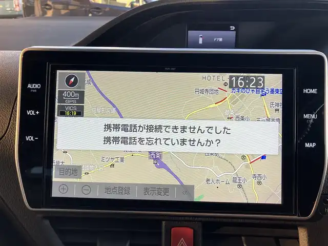 トヨタ ノア ハイブリッド Si ダブルバイビーⅡ 広島県 2019(平31)年 4.9万km ブラック ディーラーオプションナビ（NSZN-Z68T）/バックカメラ/フルセグTV/Bluetooth/純正フリップダウンモニター（V12T-R68C）/両側パワースライドドア/セーフティセンス/クルーズコントロール/LEDヘッドライト/LEDフォグライト/オートライト/シートヒーター（運転席・助手席）/新車保証書/取扱説明書/スペアキー